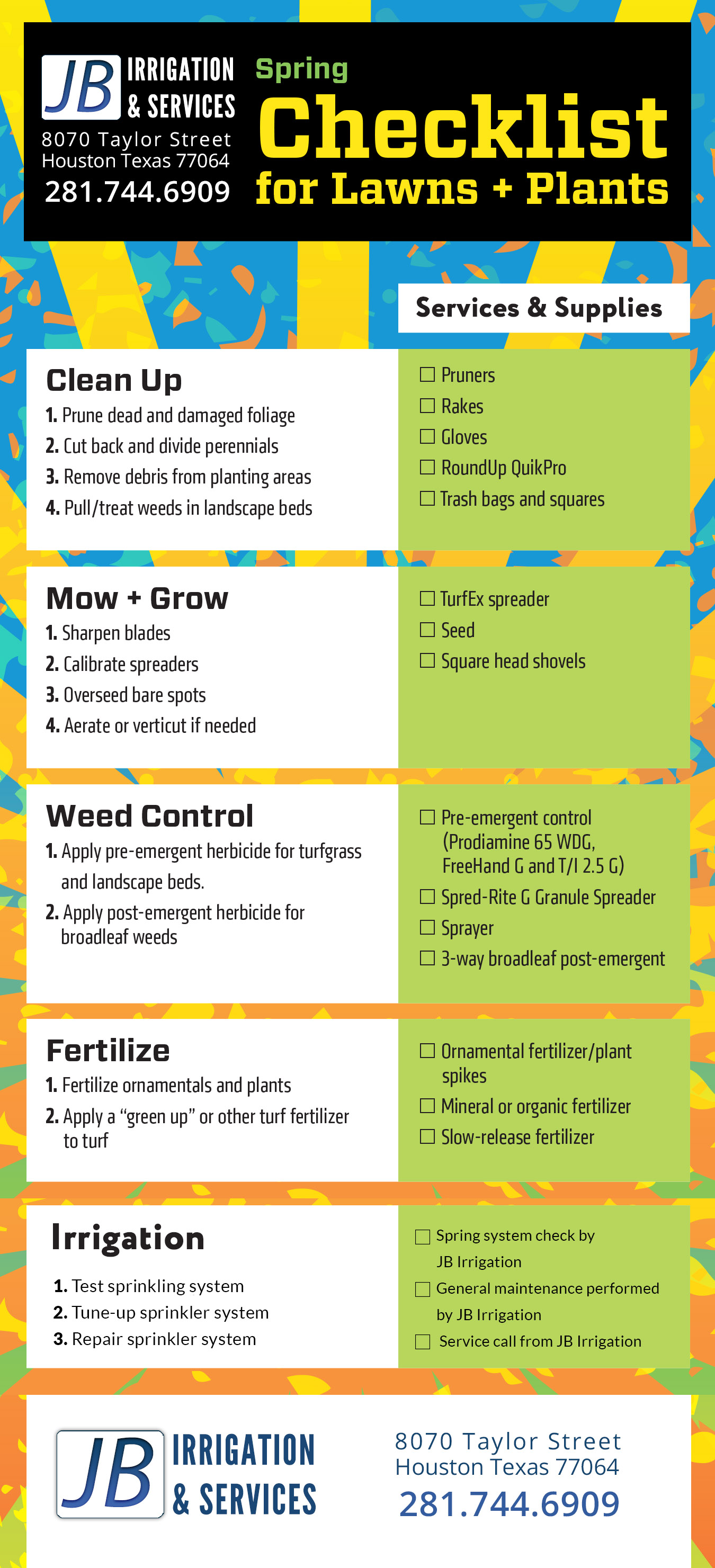 lawn and turf care checklist