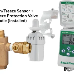 automatically shut down your sprinkler system with our freeze and rain sensor, and freeze protection valve